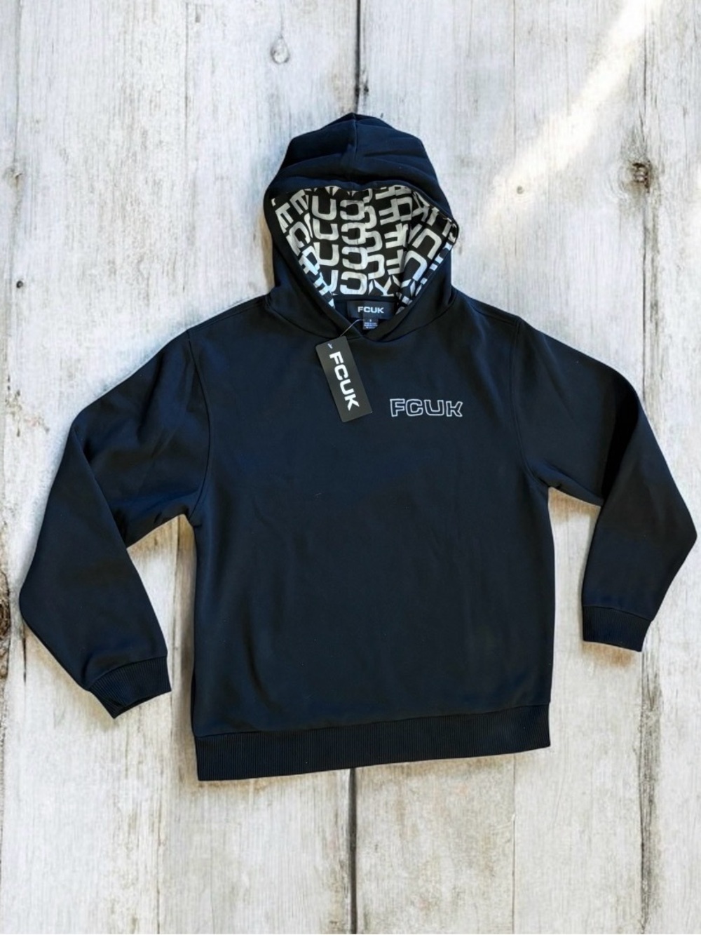 FCUK Black Pullover Women’s Size Small Hoodie